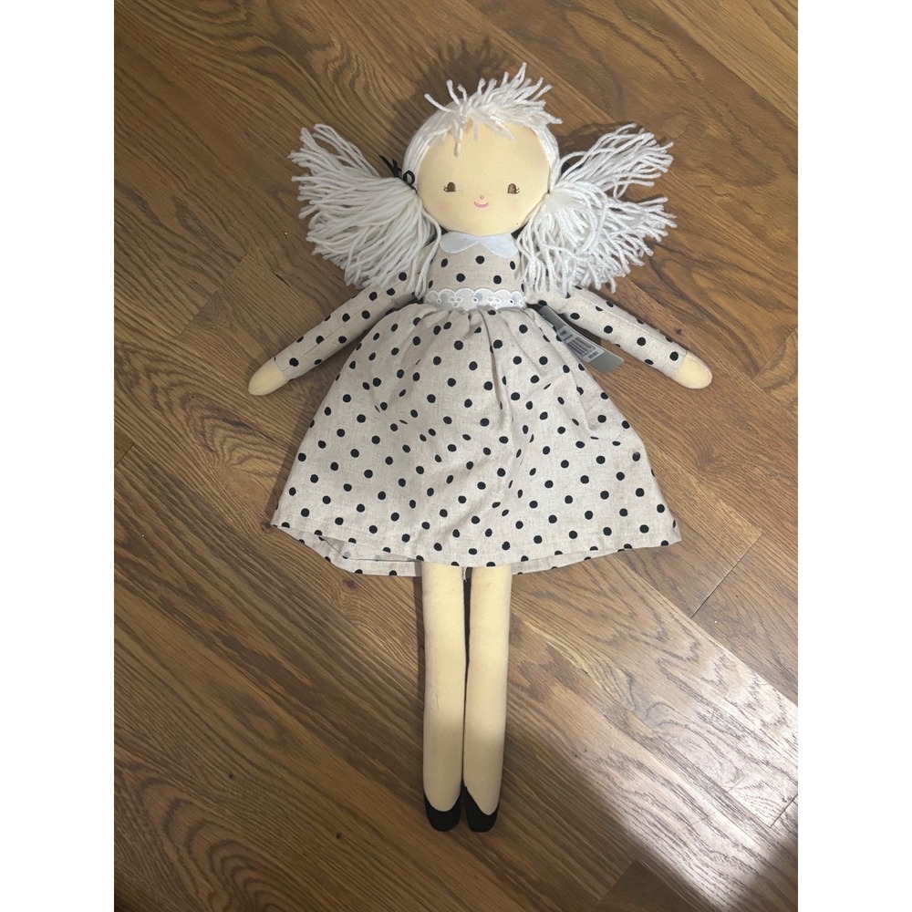 ALIMROSE Pippa Doll Black Spot Beige Polka Dot Plush Toy Stuffed Animal